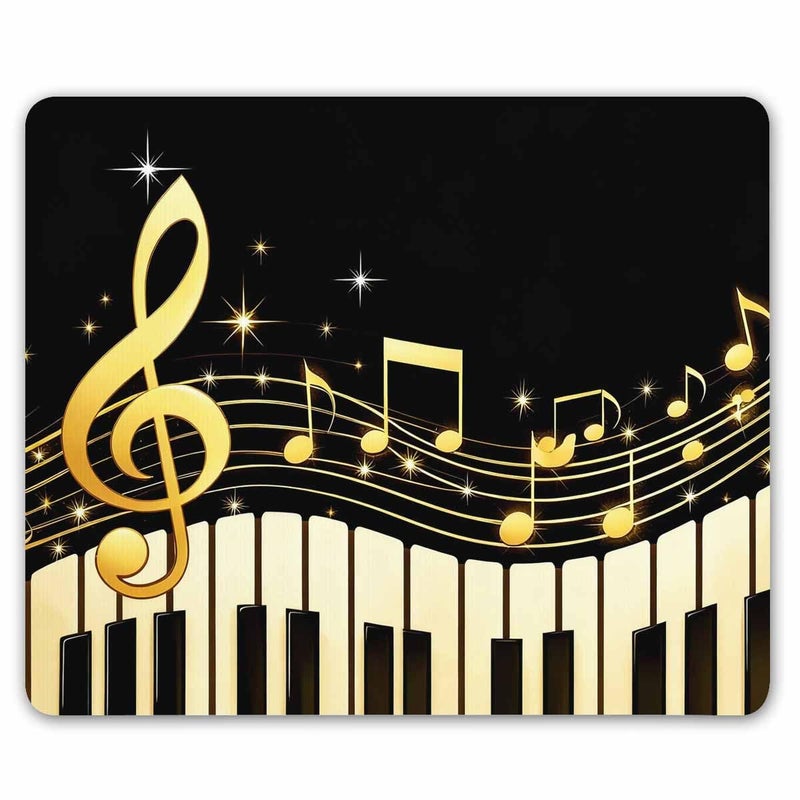 Smooffly Old Vintage Abstract Piano and Music Note Customized Rectangle Non-Slip Rubber Mouse pad Gaming Mouse Pad - Image 1